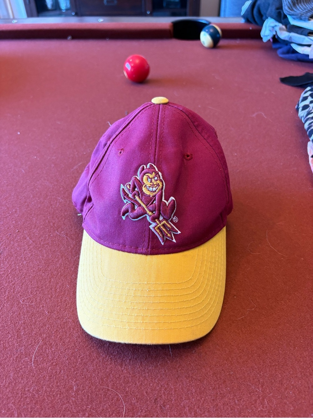 Sun Devil Logo Two-Tone Baseball Cap - Maroon & Gold
